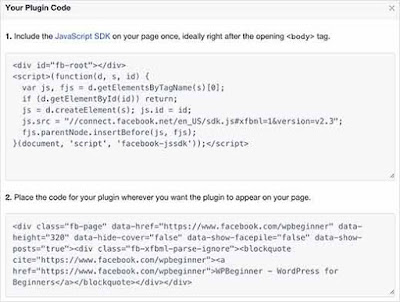 facebook code