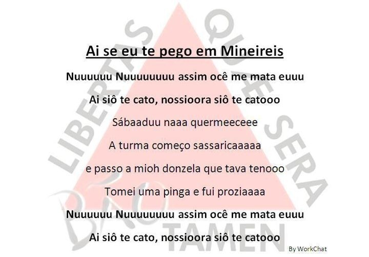 ai se eu te pego - em minerês