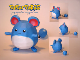 Pokemon Marill Papercraft