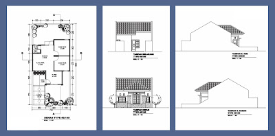 Rumah Type 45/105  Desain Denah Rumah Terbaru  Denah Rumah Minimalis 