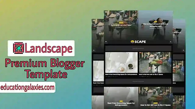 landscape premium blogger template