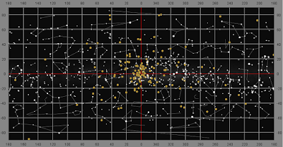 screen grab of our galaxy - globular clusters