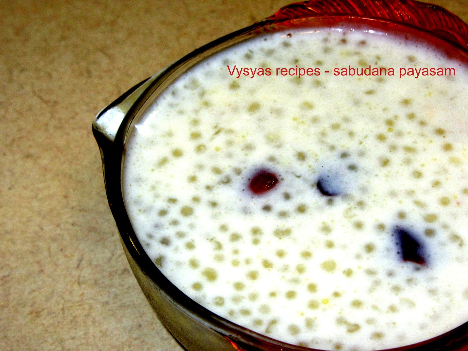 Saggubiyyam Payasam