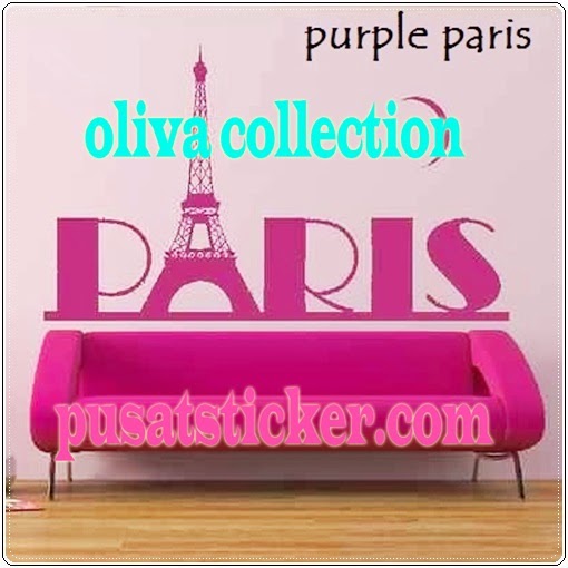 WALL STICKER PARIS PUPLE - olivacollection