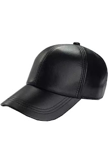 Ormano Topi Baseball Snapback Cap Black Leather - Hitam 