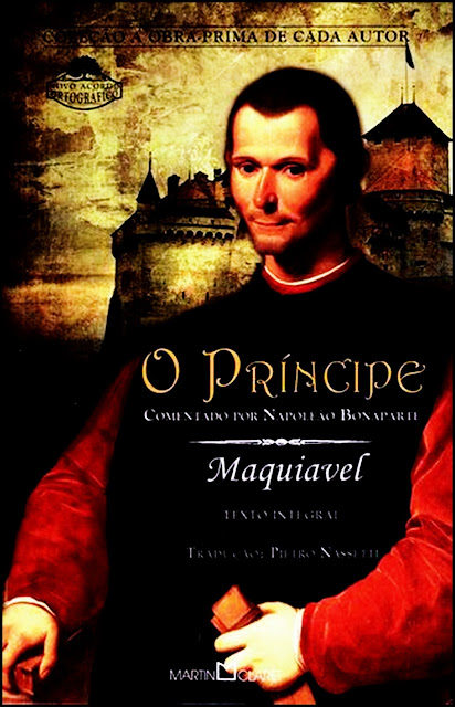 A foto mosta a  capa do livro de Maquiavel, o Príncipe.