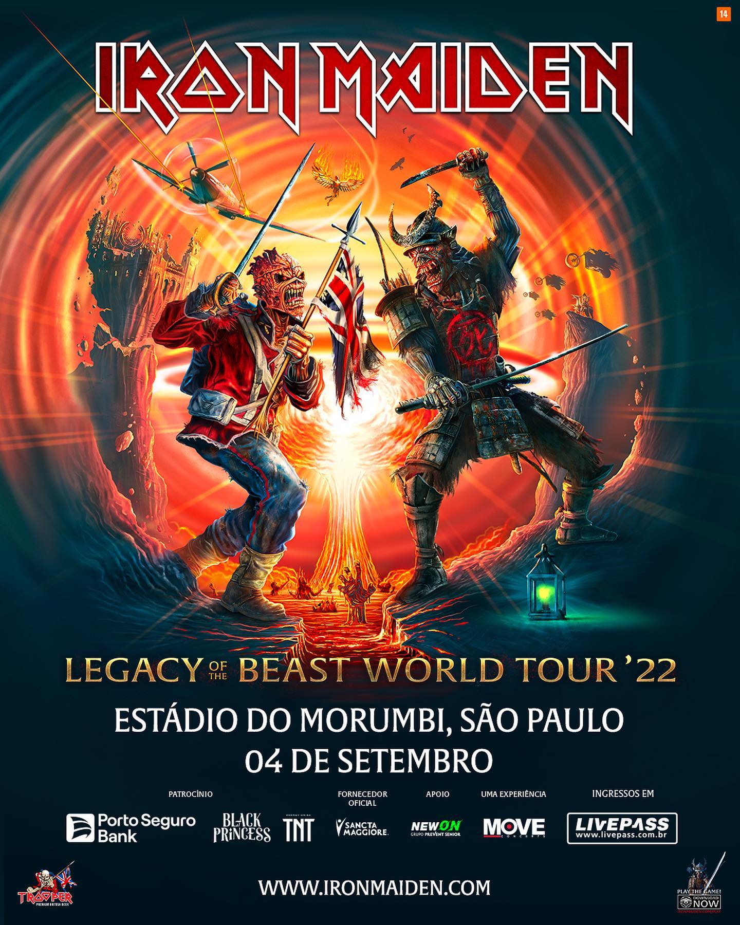 iron maiden tour brasil