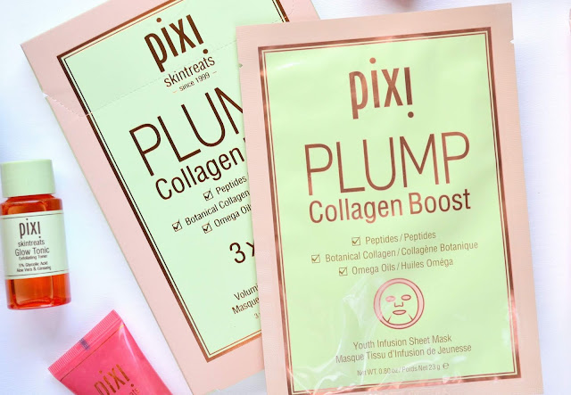 Pixi Glow Glycolic and Plump Collagen Boost Sheet Masks