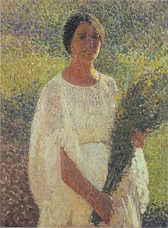 Henri Martin - Girl with Flowers