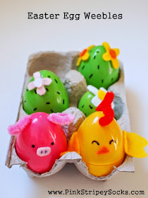 Make farm animal and cacti Easter Egg Weebles