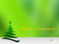 Merry Christmas Green Tree Wallpaper