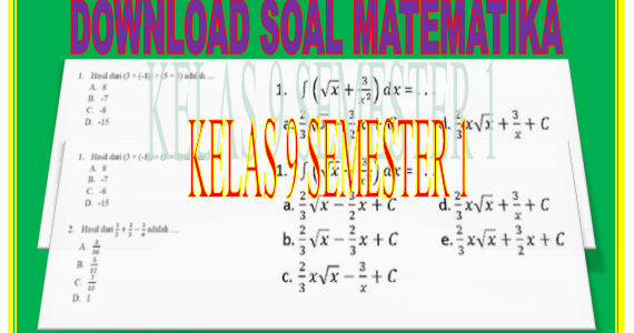 Kumpulan Soal Ulangan Matematika Kelas 9 Jenjang Smp ...