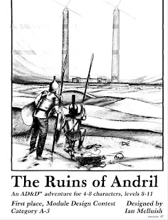 "The Ruins of Andril" cover art by Roger Raupp