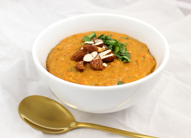 Roasted Carrot and Sweet Potato Soup