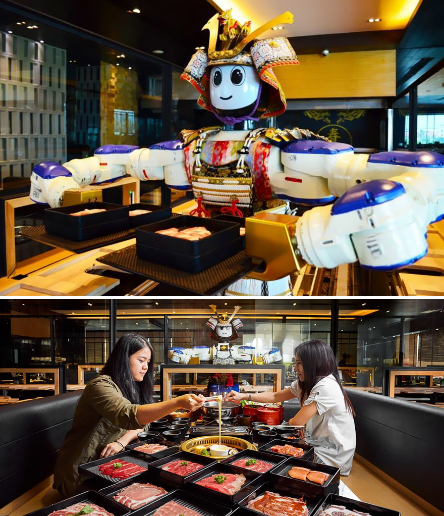 35 Of The World’s Most Amazing Restaurants To Eat In Before You Die - Meals Served By A Robot, Hajime Robot Restaurant, Bangkok, Thailand