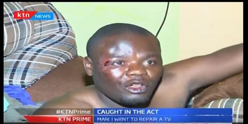 Omg!!! Man Ruthlessly Beaten After Being Caught Allegedly Sleeping with Another Man's Wife (Photo+Video)