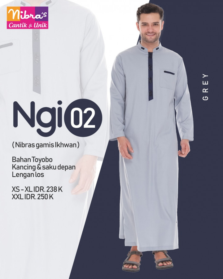  KOLEKSI TERBARU GAMIS KOKO MODERN NIBRAS NGI 02