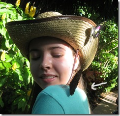 Morpho on my shoulder