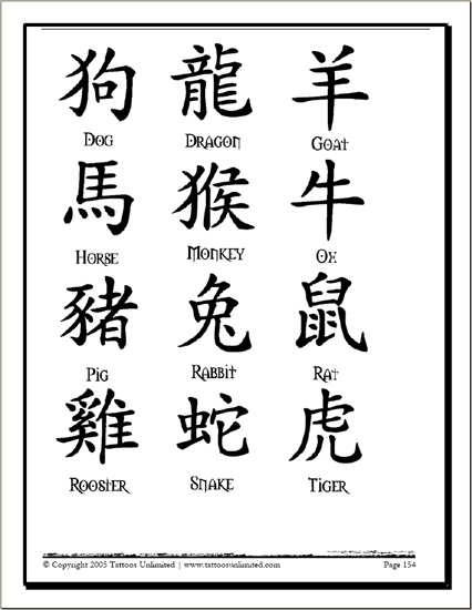 chinese writing tattoos
