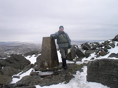 Stood by the trig point on Great Whernside - one of the original primary trig points this is one of the few to be maintained by the Ordnance Survey as part of the 'passive' network