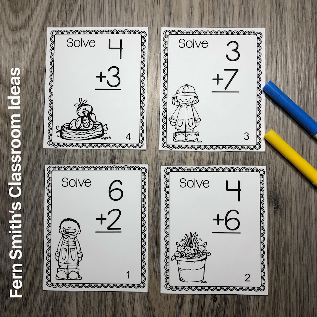 Click Here to Grab These Spring Addition and Subtraction Task Cards For Your Class TODAY!
