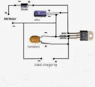  Skema  Sederhana Charger HP Untuk Di Aki  Motor 