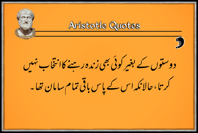 Aristotle quotes friendship in urdu | love for friends