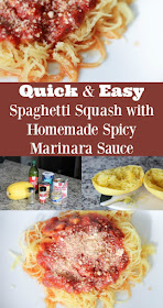Quick & Easy Spaghetti Squash with Homemade Spicy Marinara Sauce