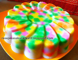 Cara Membuat Puding Susu Mozaik Nutrijell Warna Warni