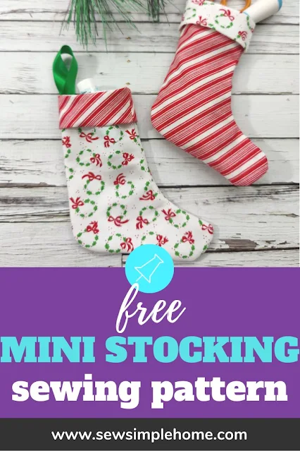 Looking for a fun way to add a personal touch to your holiday decorating?  Try making this mini stocking pattern.