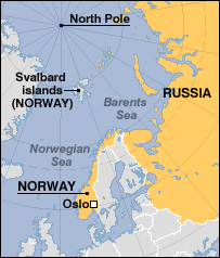norvec kuzey kutup dairesi haritasi
