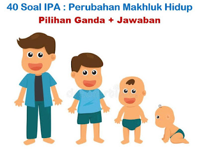 Download latihan soal IPS SD wacana perubahan makhluk hidup  40 Soal Pilihan Ganda : Perubahan Makhluk Hidup & Jawaban (IPA SD)