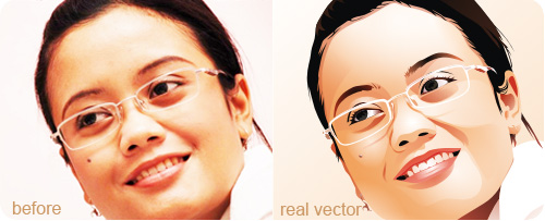 Self Image into vector cartoon