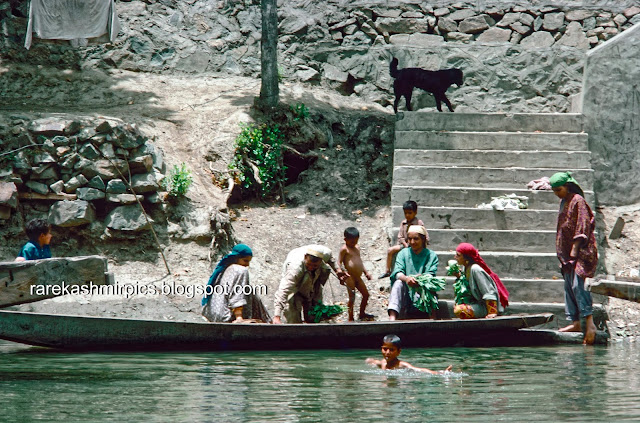 Jhelum River bank Kashmir 1970s