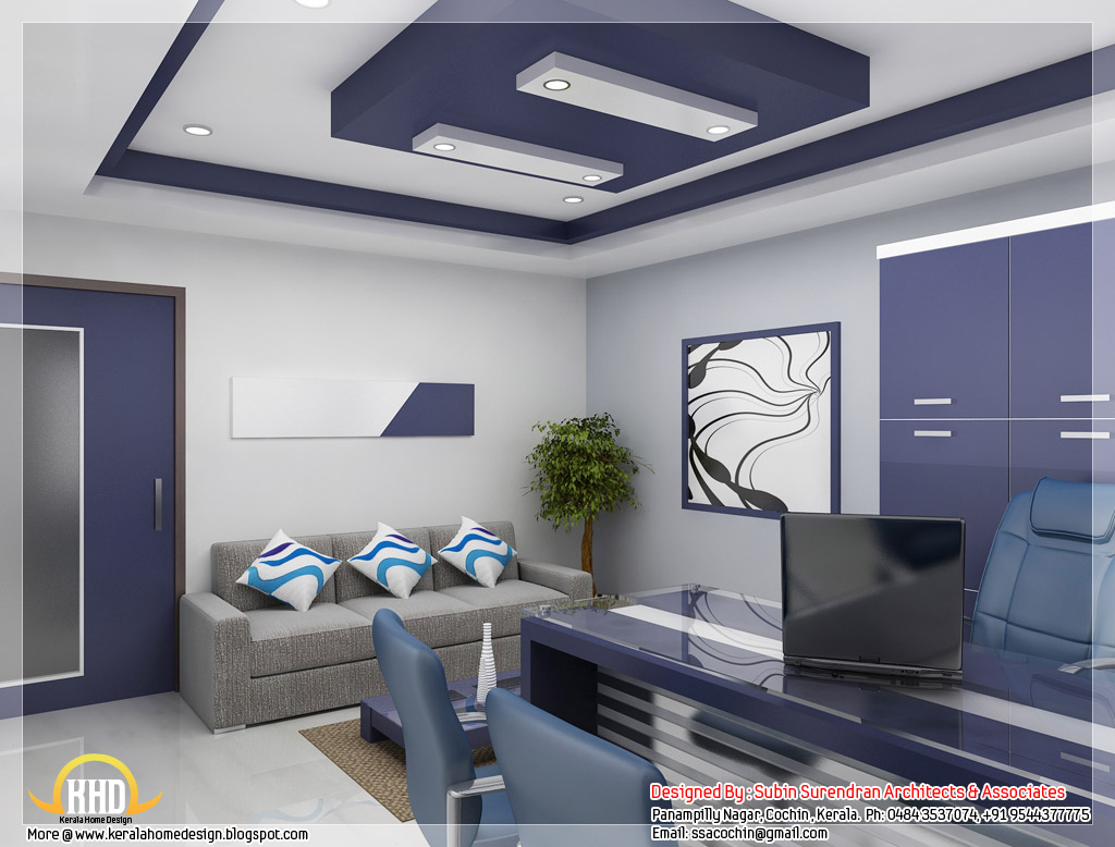 Beautiful 3d Interior Office Designs ~ Kerala House Design Idea