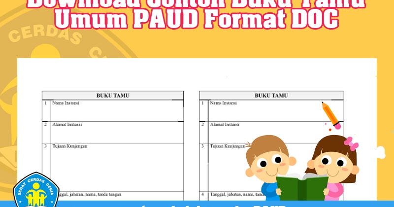 Download Contoh Buku Tamu Umum PAUD Format DOC  Operator 