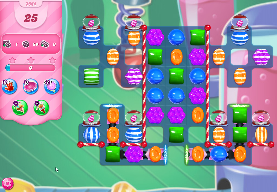 Candy Crush Saga level 3664