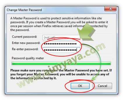  Gambar: Memberikan  Master Password yang baru