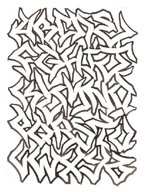 Sketch Graffiti Alphabet