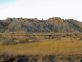 Badlands near Fprt Peck,Montana, where we found petrified wood and fossils.