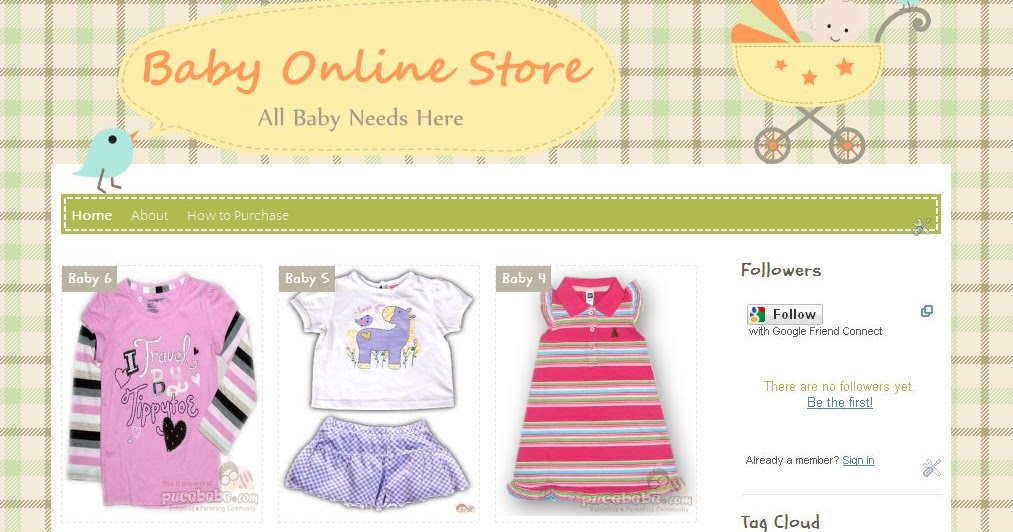 Baby Online Store Blogger Template  Lowongan kerja daerah 