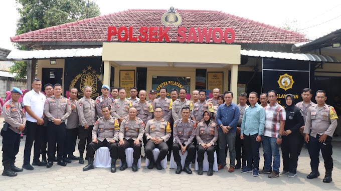 Kunjungi ke Polsek Sawoo, Kapolres Ponorogo Sampaikan Untuk Selalu Jaga Netralitas