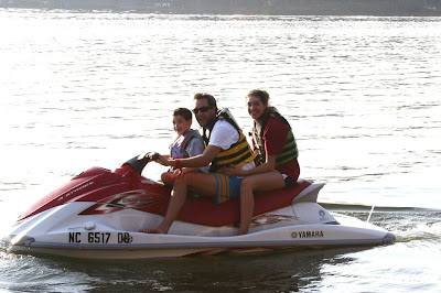 kids on jetski - Lake Gaston