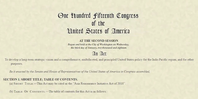 S.2736 - Asia Reassurance Initiative Act of 2018 115th Congress (2017-2018)