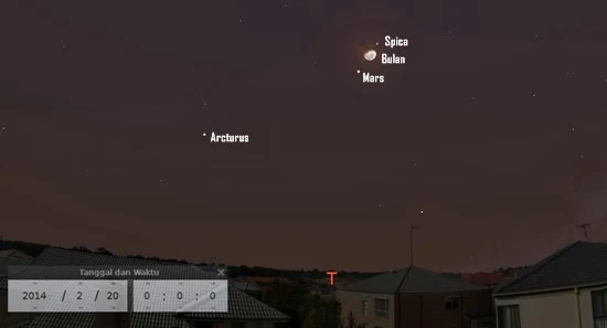 Lihat Bulan, Mars dan Spica Berdekatan Malam Ini