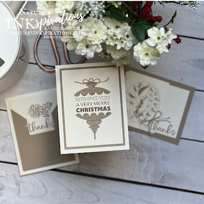 Stampin' Up! Handcrafted Elements Simple Elegance cards - bird's eye view | Nature's INKspirations by Angie McKenzie