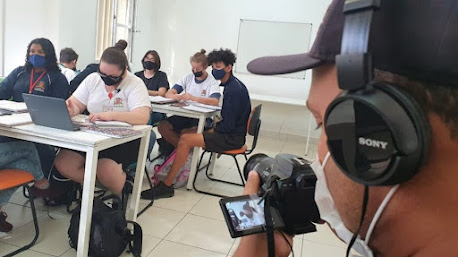 As duas primeiras produções foram gravadas na manhã desta quinta-feira (23), no Parquinho        Tecnológico de Santos / Foto: Prefeitura de Santos