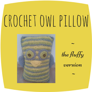 crochet owl pillow