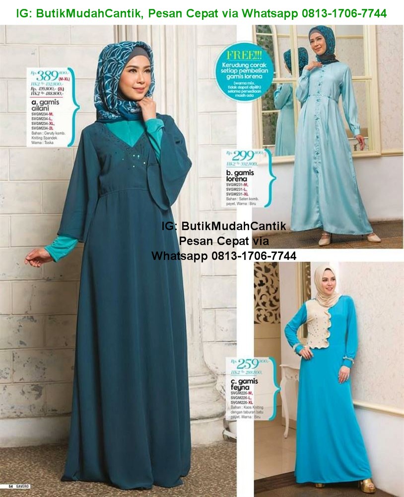 Butik Baju Muslim Terbaru 2018: Gamis Elegan Polos Simple 