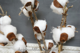 DIY faux cotton stems